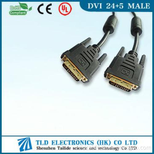 High Speed Gold Plated DVI Cable Male to Male 24+5